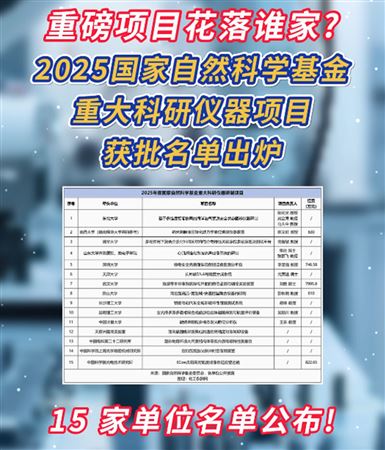 多所高校及科研單位獲批！國(guó)家重大科研儀器研制項(xiàng)目公布（附清單）