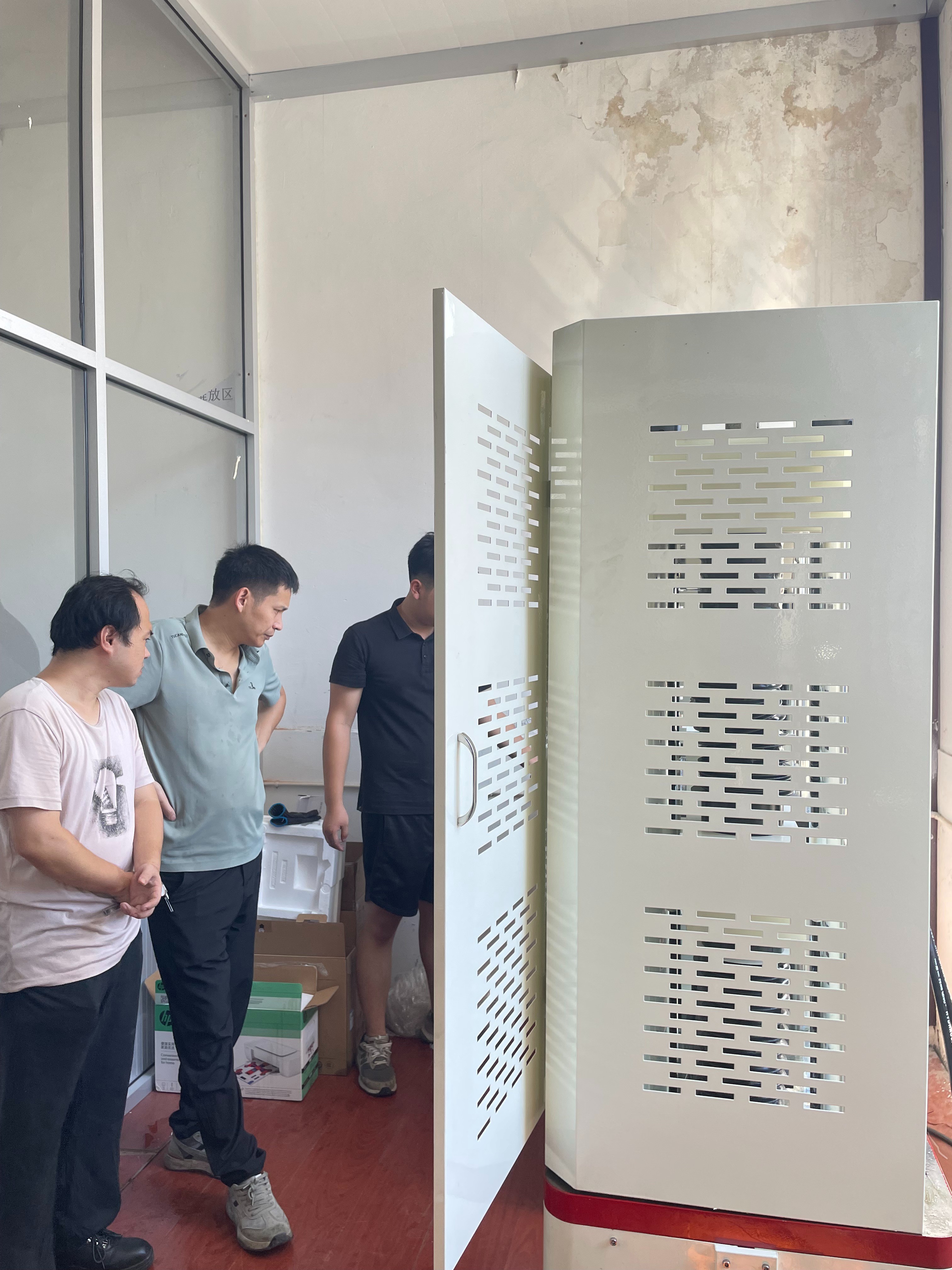 寧海縣必強(qiáng)機(jī)械與三思永恒工作成功