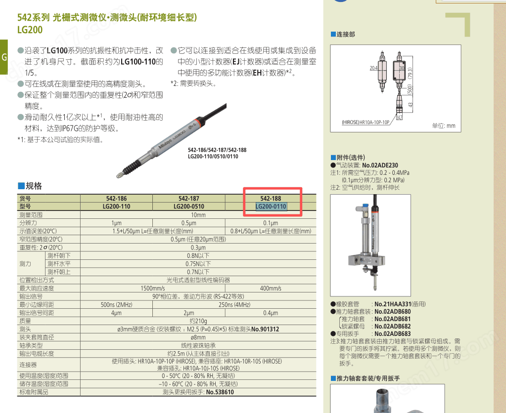 三豐Mitutoyo數(shù)顯測微儀542-188