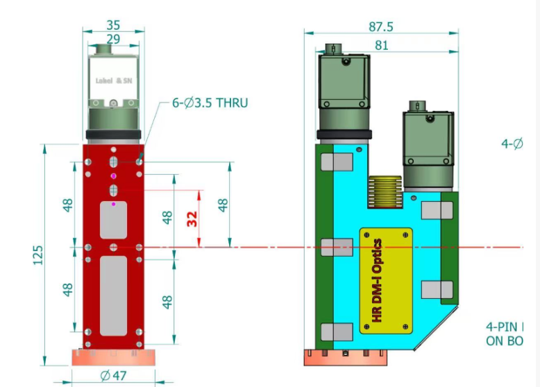 Dual vision -2.0x/-8.0x光學系統